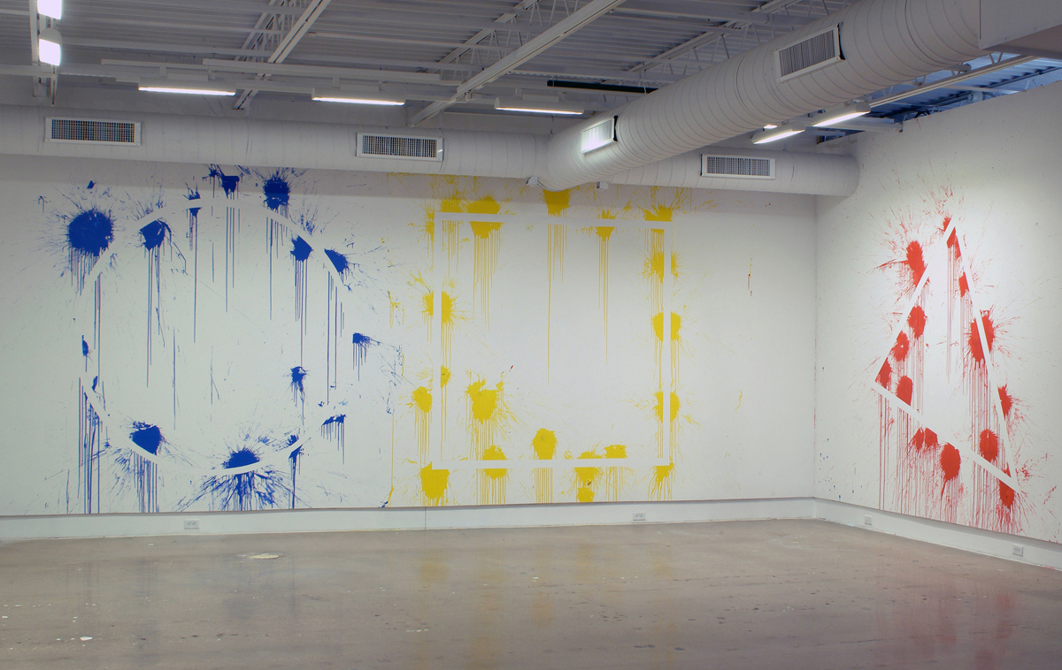 Whose_afraid_of_red,yellow,blue_ELECTIONEERING, (an_anarchist_a_communist_and_a_social_conservative) 2009, installation view at Fort Worth Art Center Texas