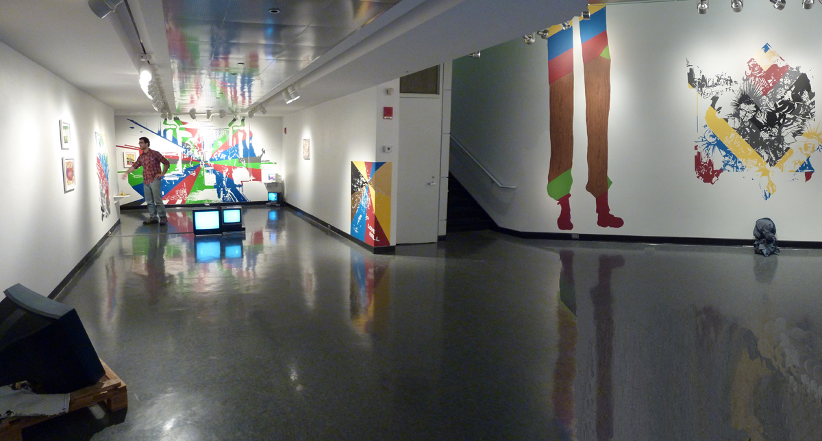 Pleathers, 2010, exhibition view at Huret Gallery, Emerson College, Boston
