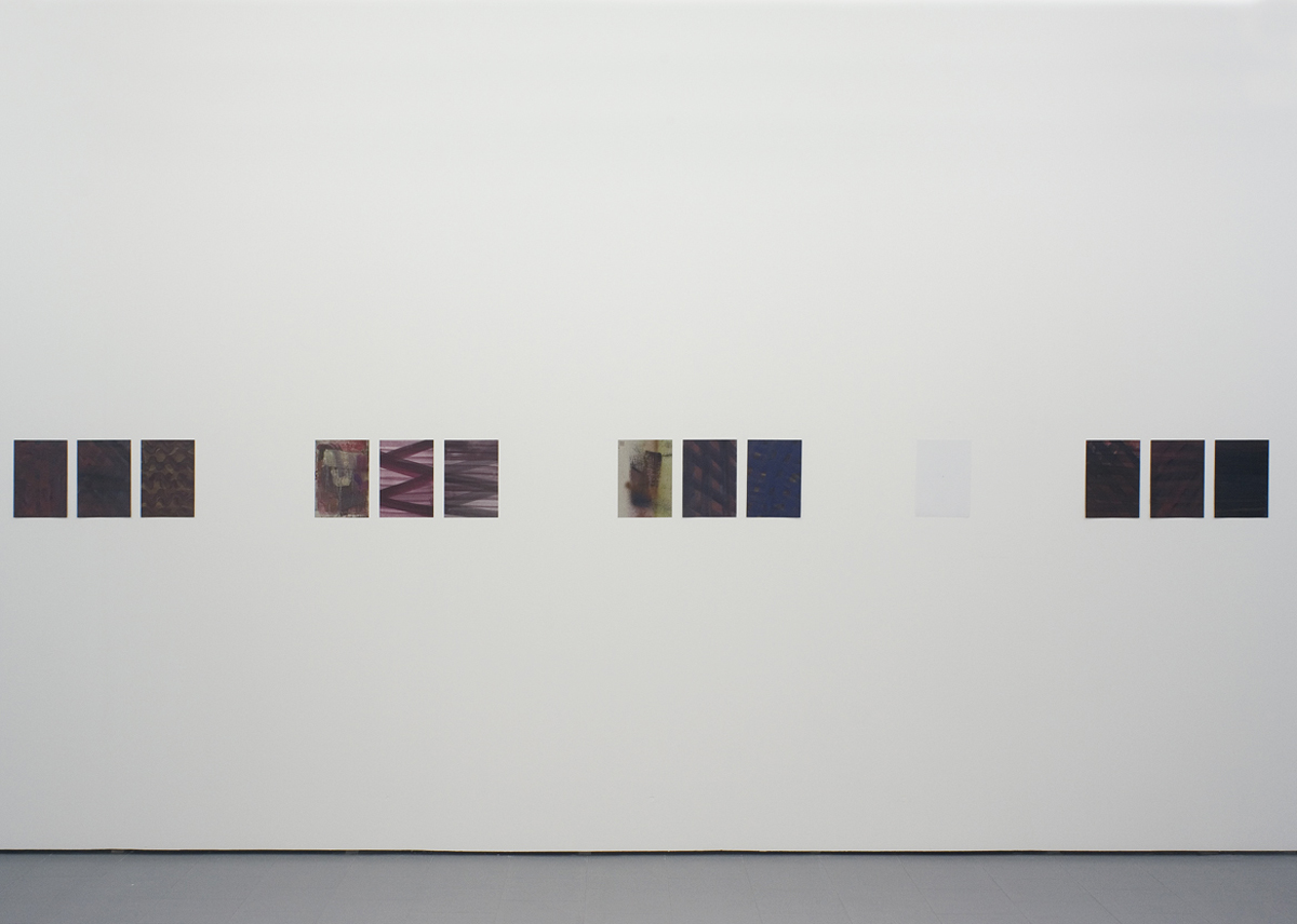 Untitled, 2011, oil paint and pigment on paper, cm 29x21 each