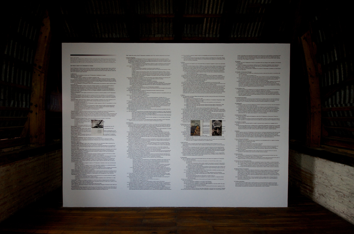 Terms of Use: FIT (Communal Options), 2014, exhibition view at Bienal de Cuenca, Ecuador