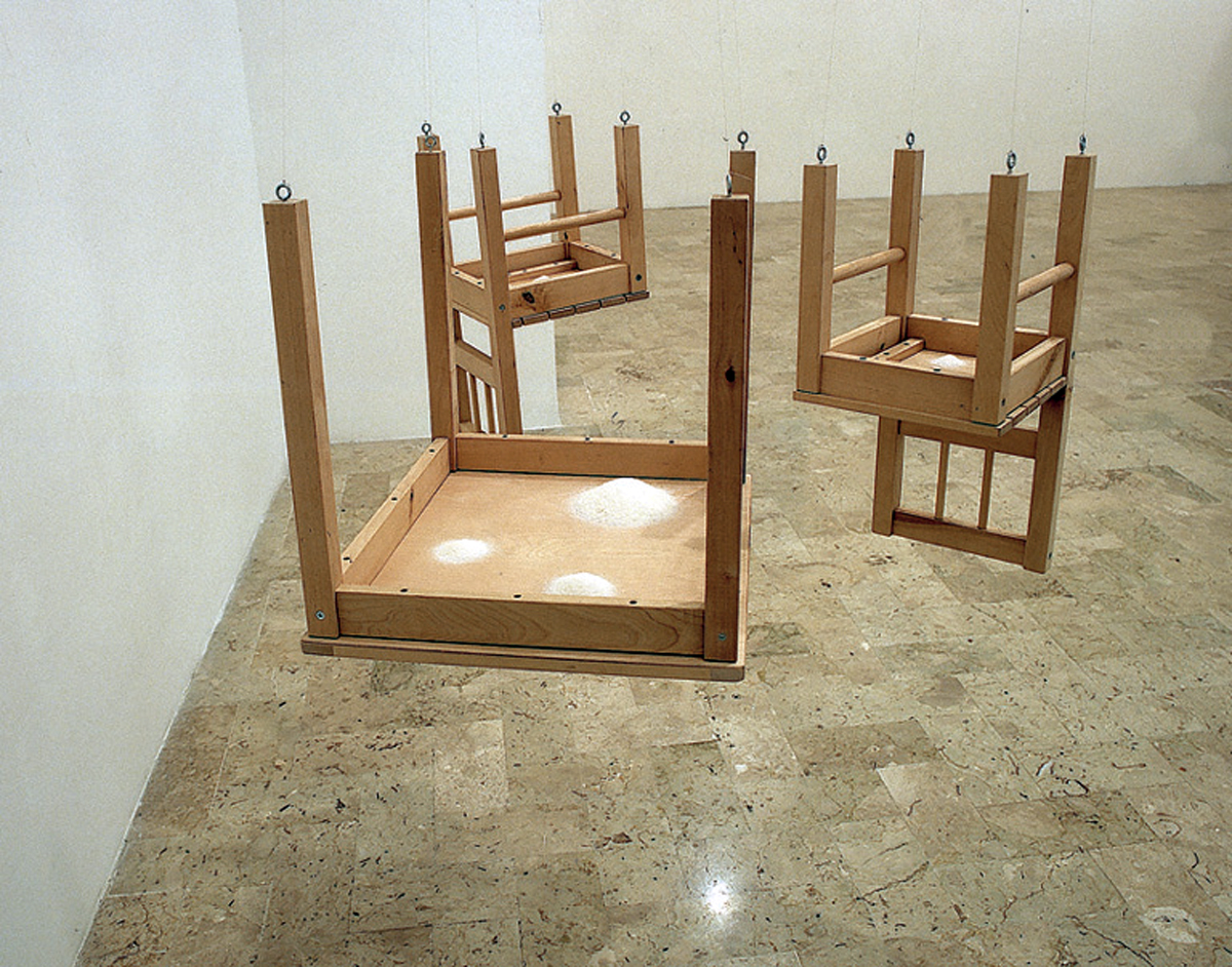 Casa Napoletana (zucchero), 2004, wood, nylon, sugar, cm 90 x 90 x 90