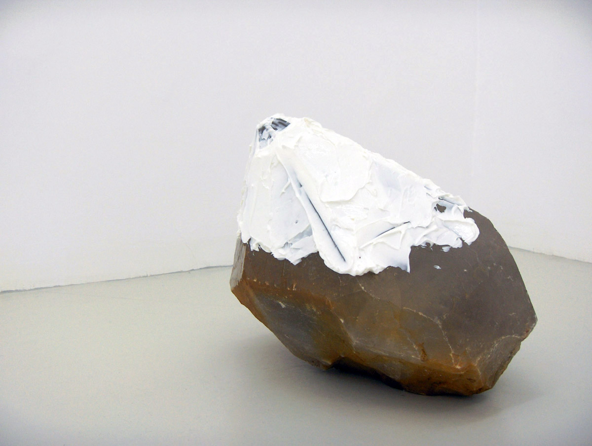 Sciuscià, 2006, quartz crystal, shoe polish