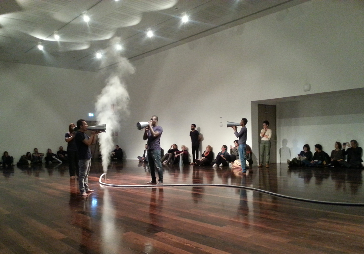 The forgetting of air, 2016, performance at Museo MAXXI, Roma