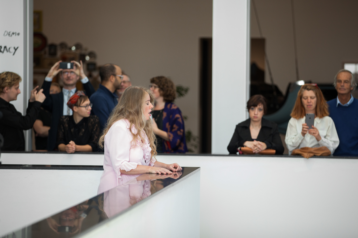 Family - part of the collection now, 2015, curated by Christiane Berndes, vocal performance by three generations of one family at Van Abbemuseum, Eindhoven, NL